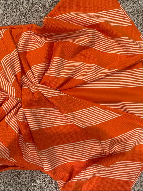 Anthropologie Tops - Anthropologie Orange and White Striped Knit Top